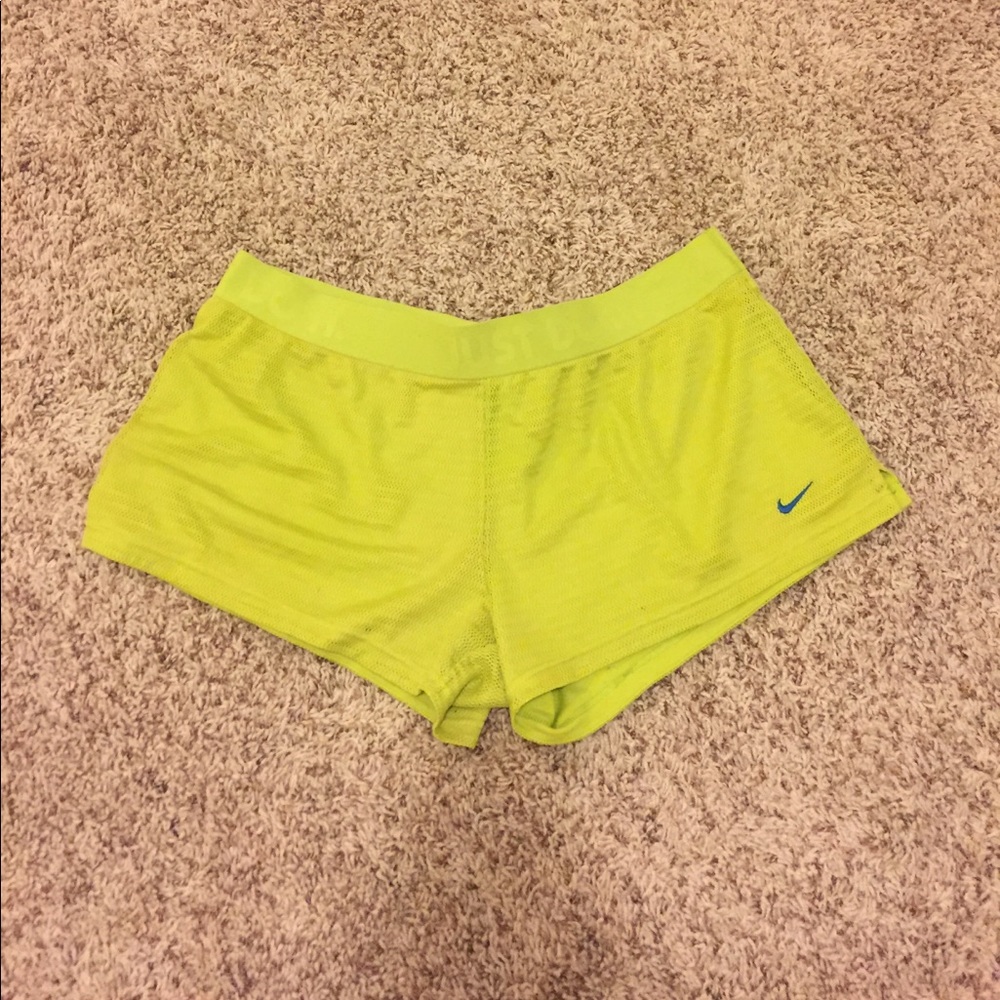 Women running Nike shorts