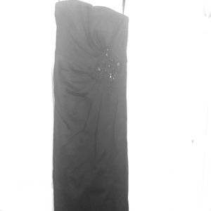 White House Black Market Formal Black Gown w/Slit