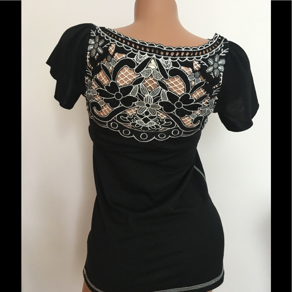 Crochet Back Tee Shirt