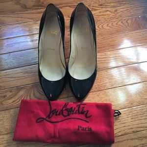 Christian Louboutain black patent shoes