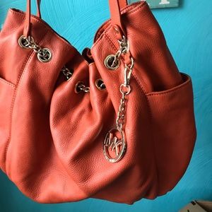 Michael Kors burnt orange hand bag