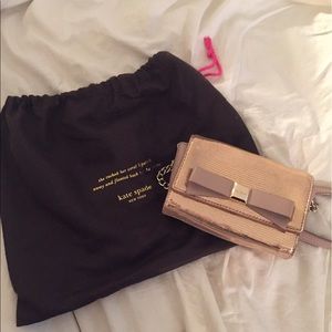 Rose gold Kate Spade clutch