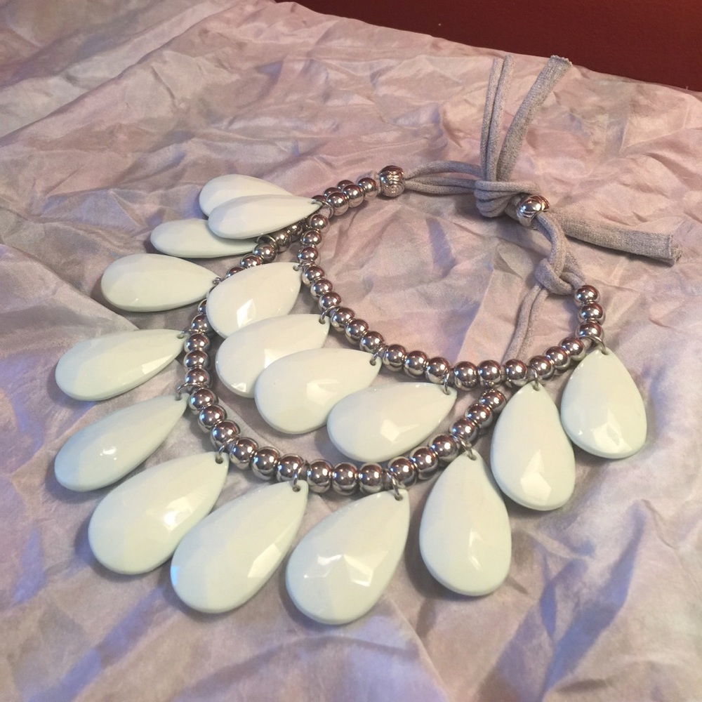 Mint green, grey, & silver Anthropologie necklace