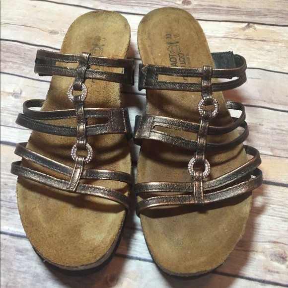 naot sandals with rhinestones