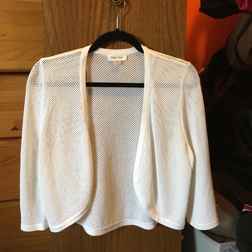 White Calvin Klein sweater large