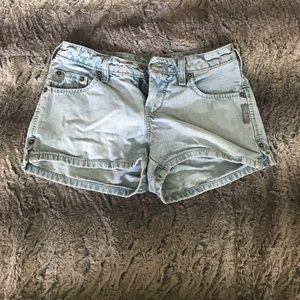 Silver jean shorts