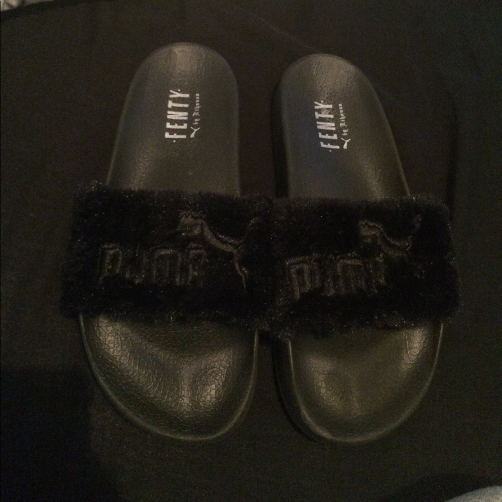 Puma fenty fur slides by Rihanna