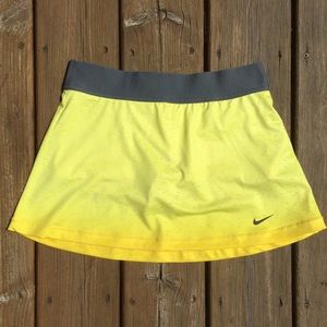NIKE Dri-Fit Yellow Ombre Athletic Skirt NWOT