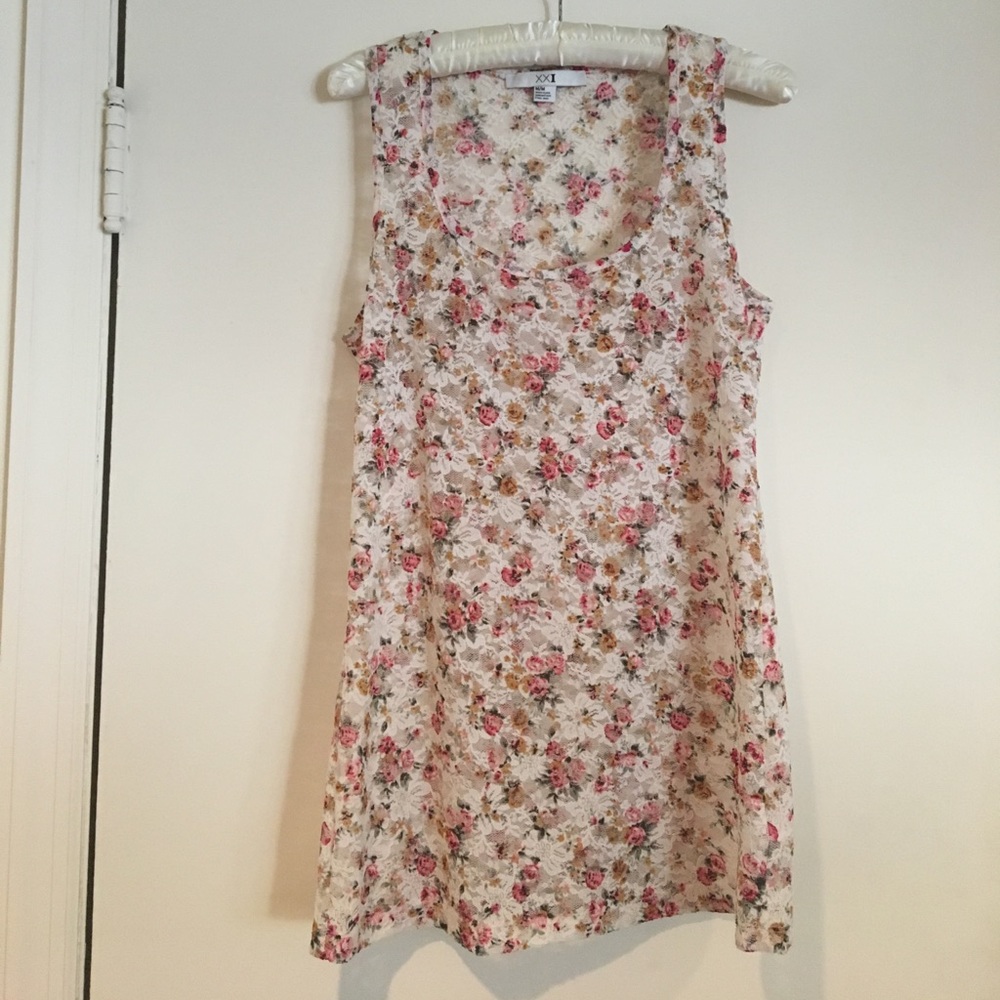 Floral Lace Tank