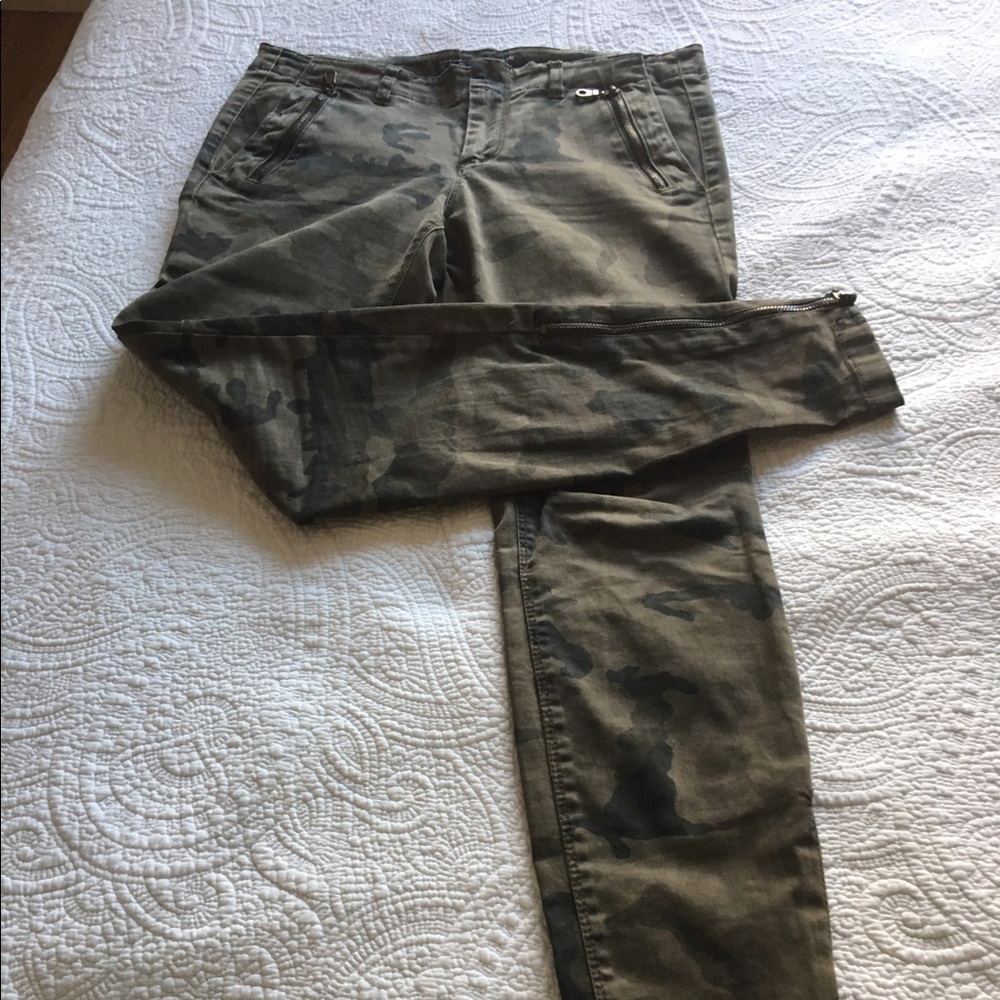 Zara skinny army print jeans