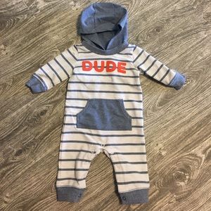 Long sleeve one piece.