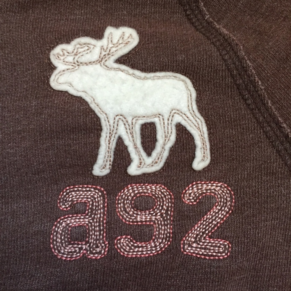 Brown Abercrombie & Fitch Zip Up Sweatshirt - Picture 2 of 3