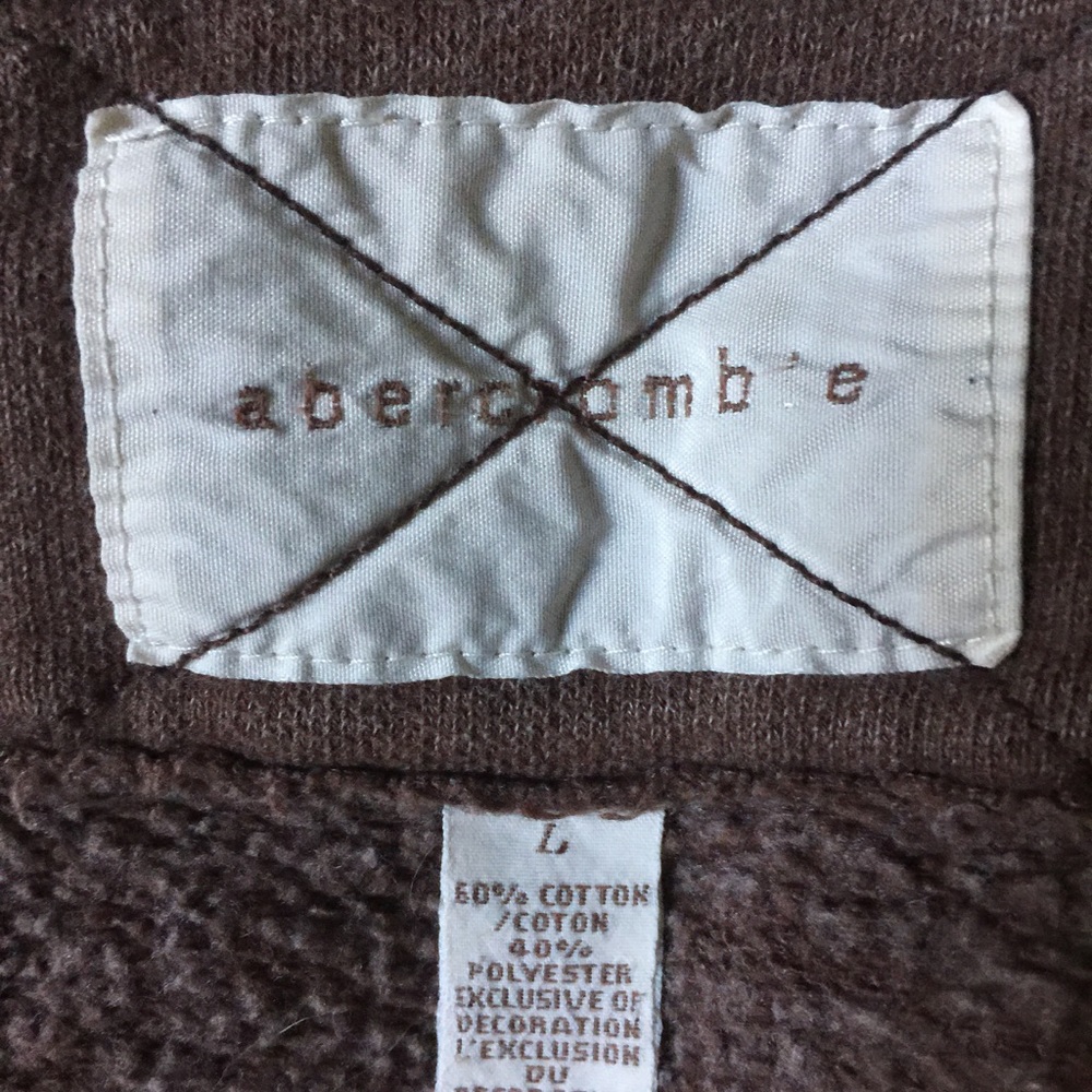 Brown Abercrombie & Fitch Zip Up Sweatshirt - Picture 3 of 3