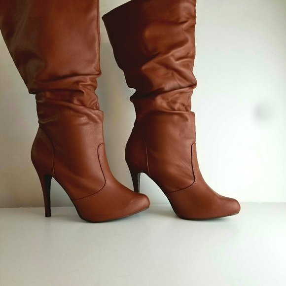 NEW! Tan Brown tall boots - Picture 1 of 4