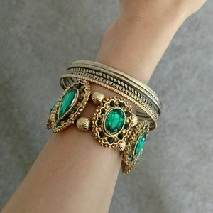 INC Emerald Bracelet Set