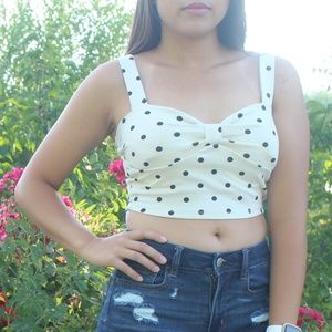 Polka Dot Crop Top
