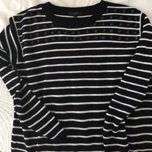 J.Crew Striped Sweater 100% Merino Wool