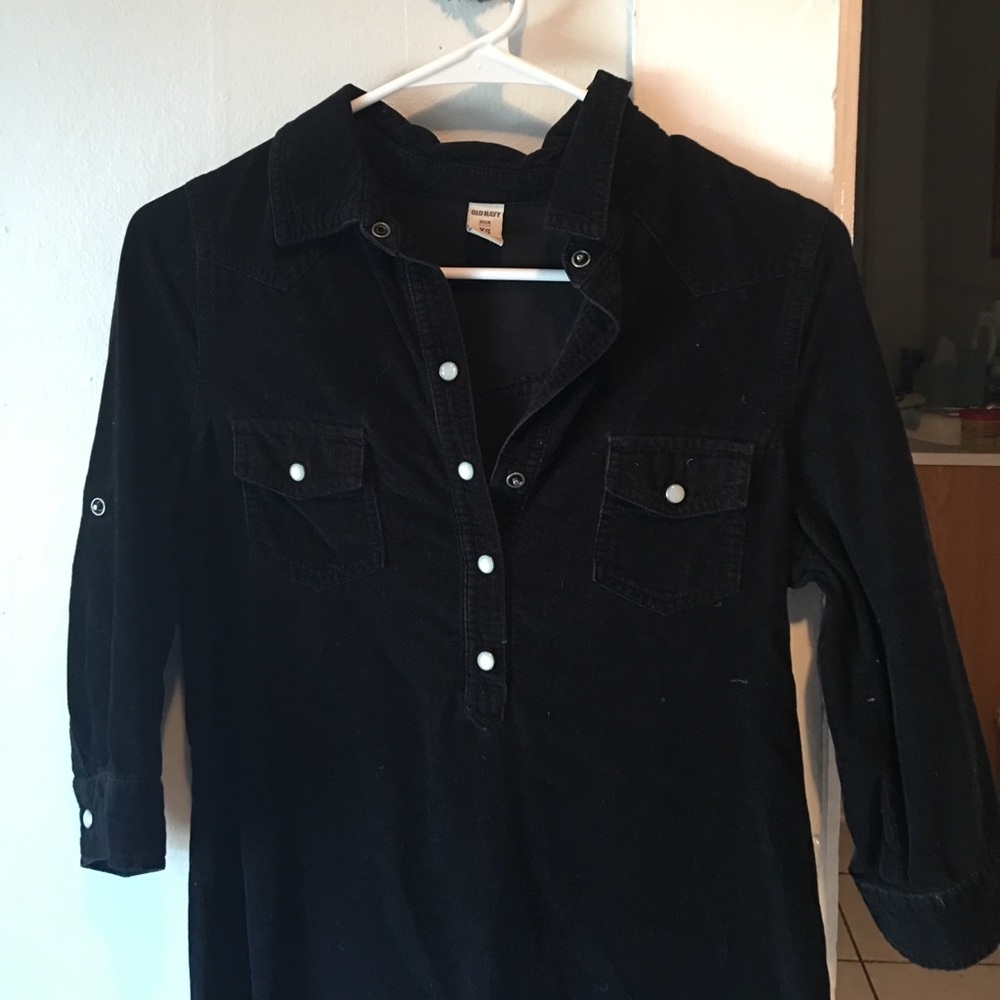 Black corduroy dress