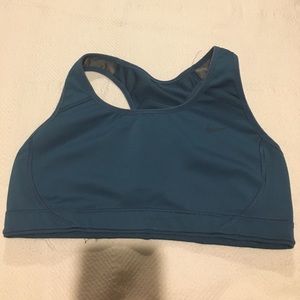 Blue nike sports bra