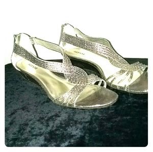 Metallic Wedge Sandal