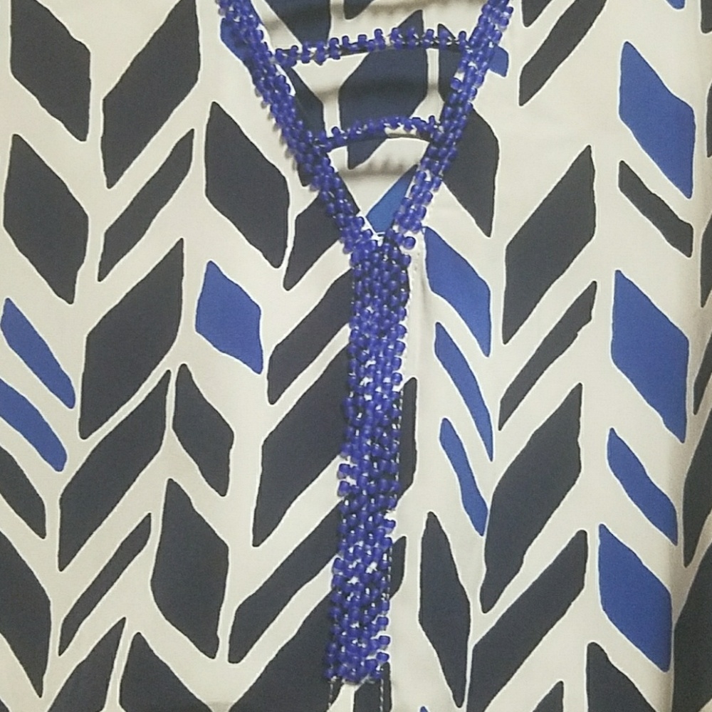 Blue patterned tunic - Picture 3 of 8