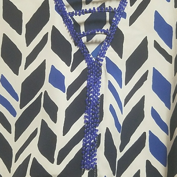 Blue patterned tunic - Picture 3 of 8