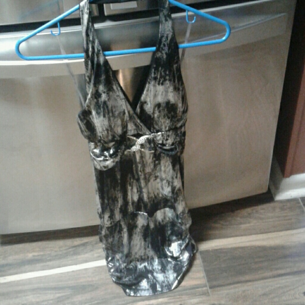 Black&silver dress (S)