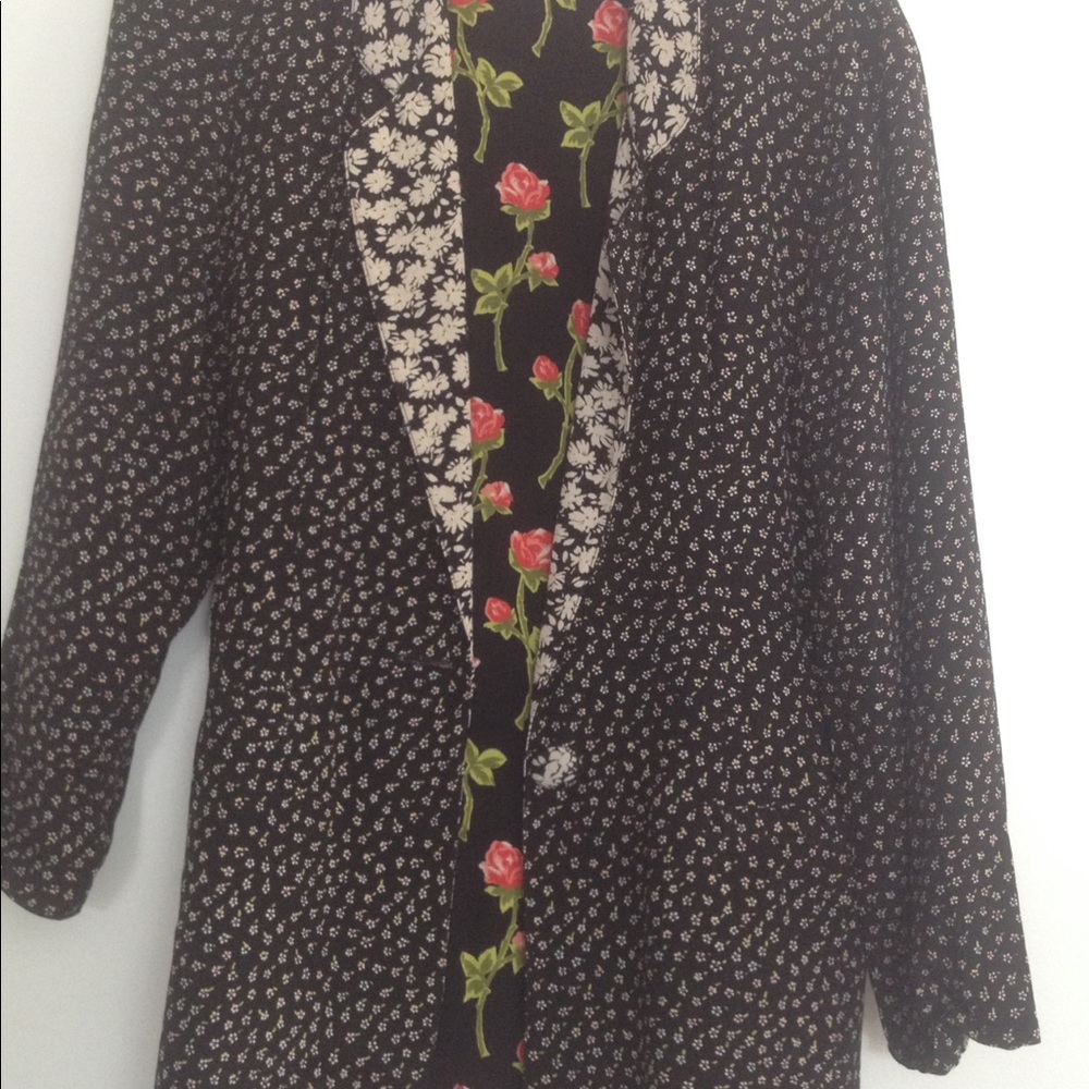1990's floral print blazer