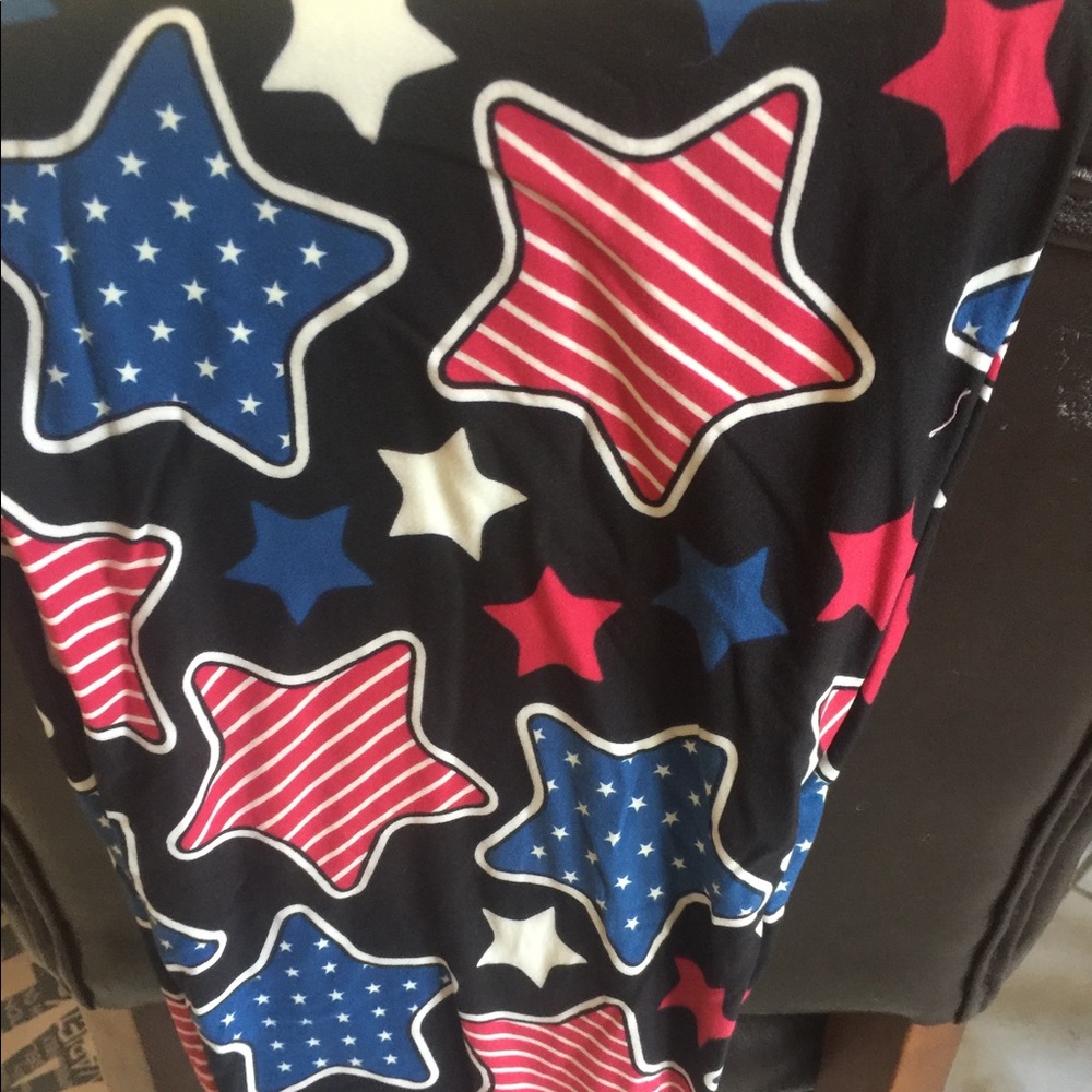 American flag print leggings-