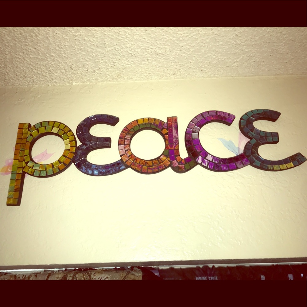 Colorful "Peace" wall decor