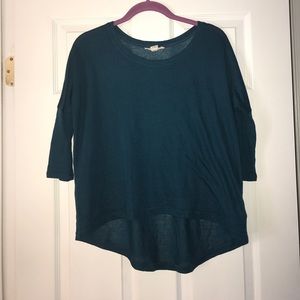 Teal 3/4 Sleeve Top