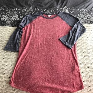 LulaRoe 3/4 sleeve baseball T.