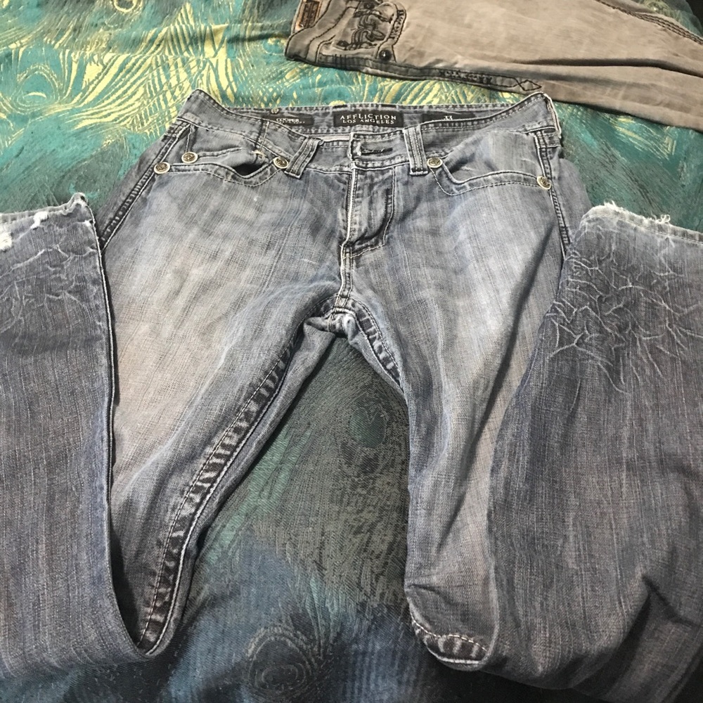 Men's affliction jeans