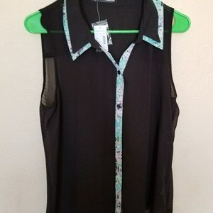 Maurices button up sheer shirt new