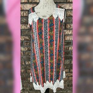 Mixed Print Sleeveless Dress