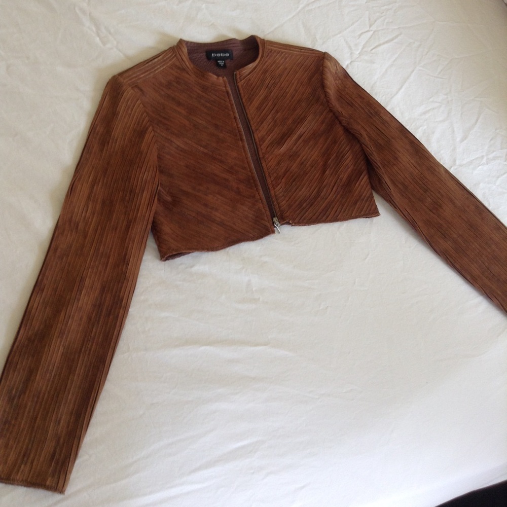 Bebe leather crop jacket