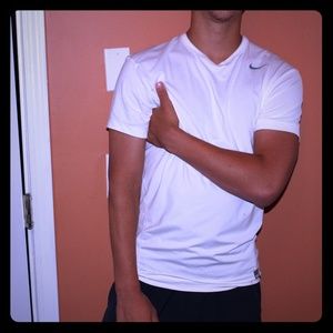 White Nike Dri-fit tee