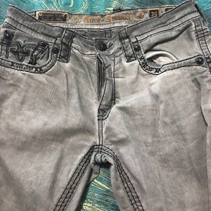 Men's grey wash rock revivals