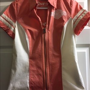 Harley Davidson shirt small salmon color