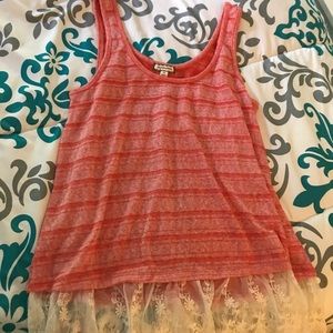 coral tank top