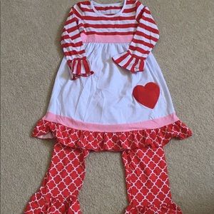 Girls Valentine 2pc outfit