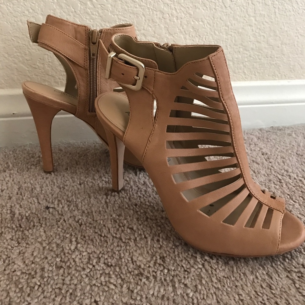 Antonio Melani Nude Leather Sandals