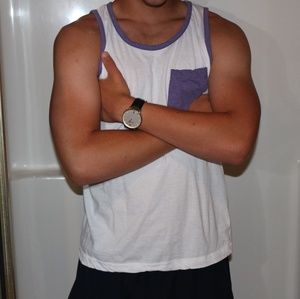 White/Purple Tank Top