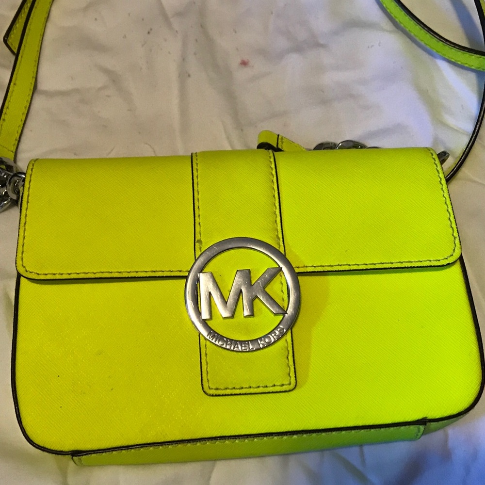 Michael Kors Neon Yellow Crossbody