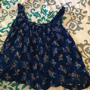 hollister floral tank top