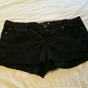 Black Denim Cutoffs