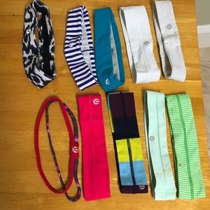 Ten Vintage Lululemon headbands sold all together