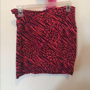 Zebra & Cheetah Print Pencil Skirt