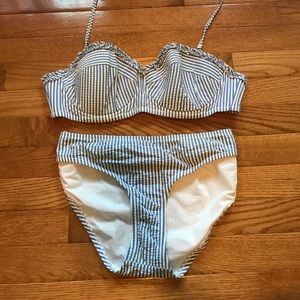 J. Crew seersucker bikini