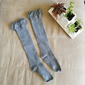 Forever 21 Lace Knee-High Socks